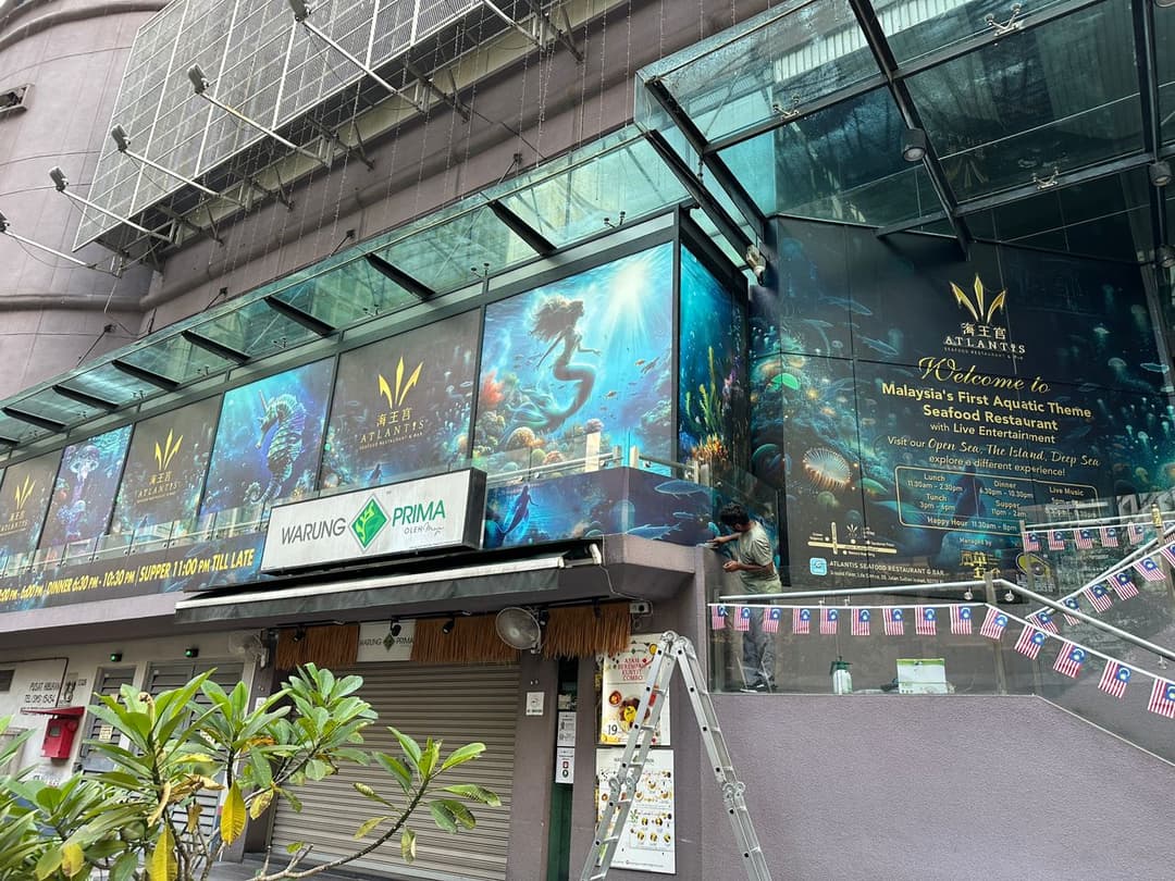 Custom wallpapers and stickers for indoor and outdoor spaces by signage and signboard company in malaysia