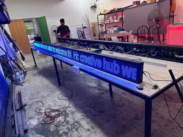 Custom RGB LED and P10 LED screen signages designed by signage and signboard company in malaysia