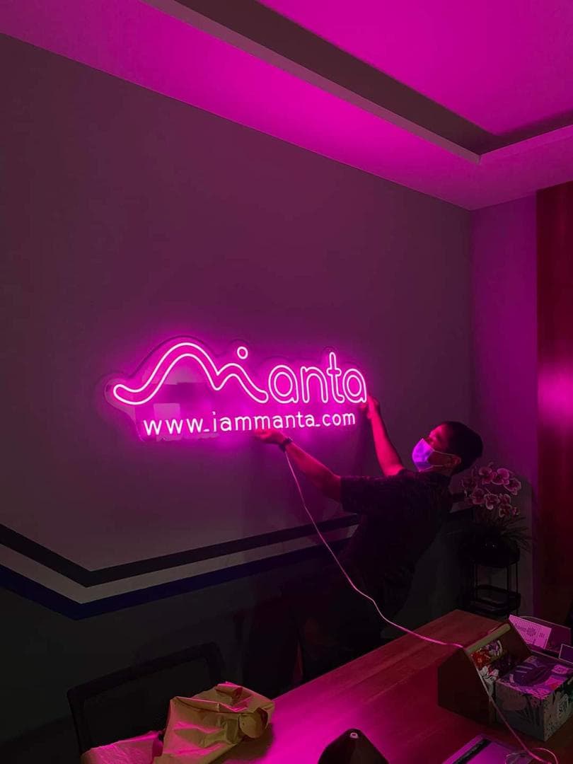 Custom neon logo signage for branding by signage and signboard company in malaysia