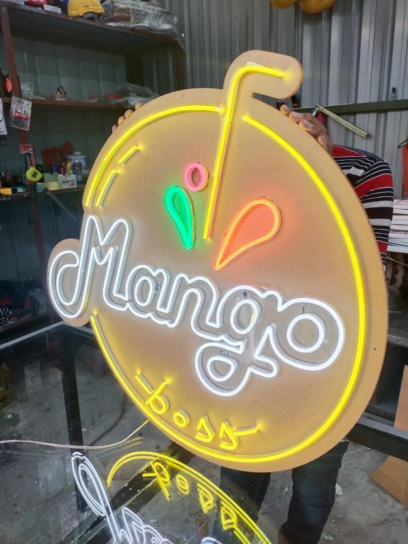 Custom neon logo signage for branding by signage and signboard company in malaysia