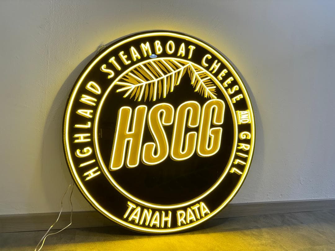 Custom neon logo signage for branding by signage and signboard company in malaysia