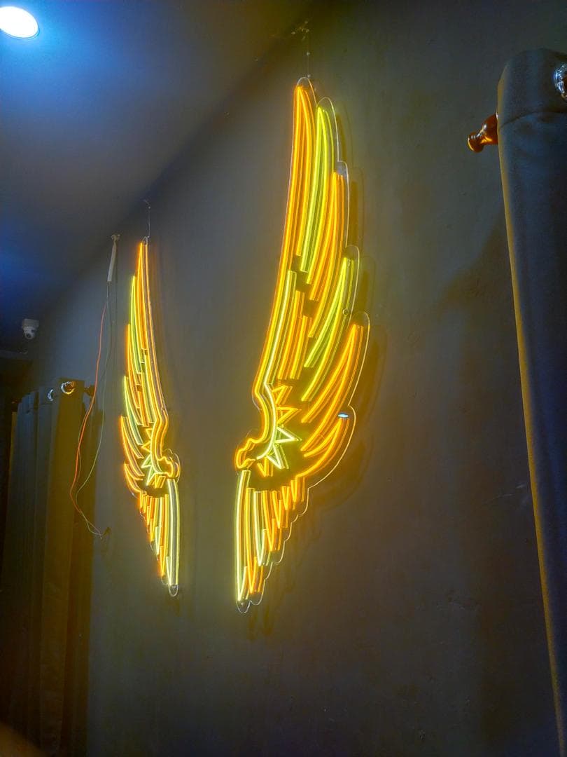 LED wing and wall designs for decor.