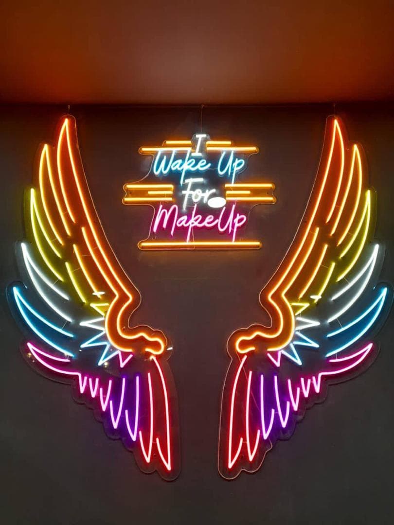 LED wing and wall designs for decor.