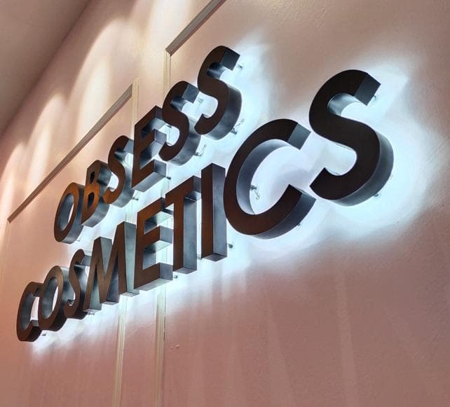 3D backlit signage for impactful visual display.