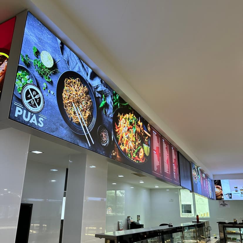 LED lightbox signage with modern appeal.