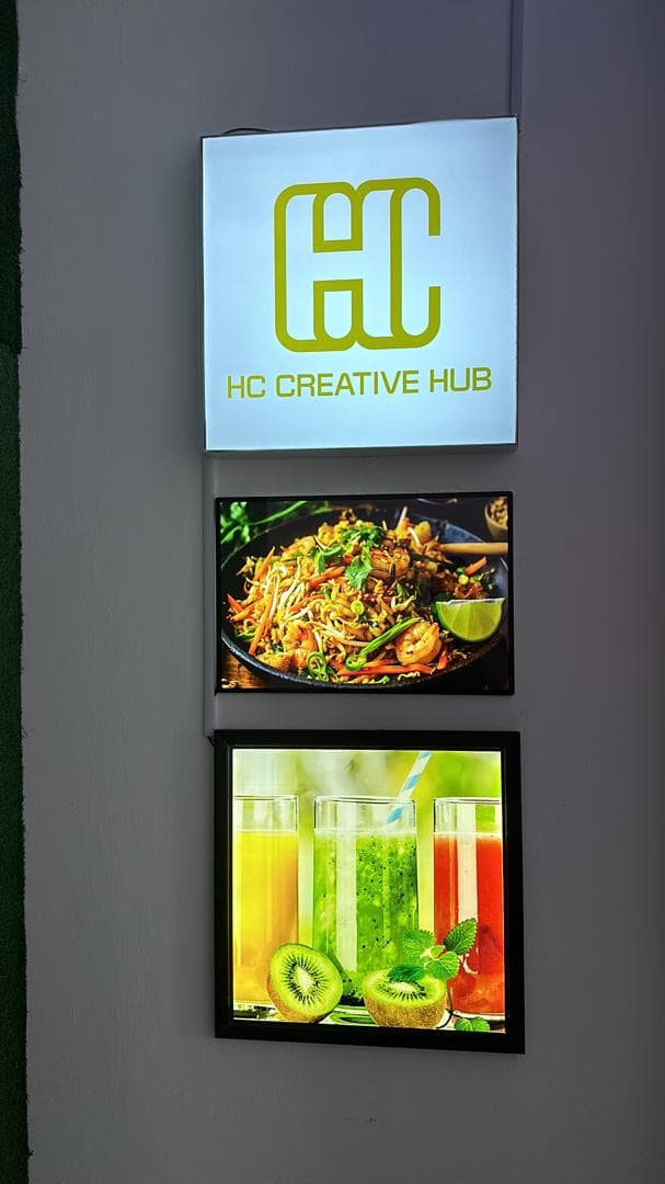 LED lightbox signage with modern appeal.