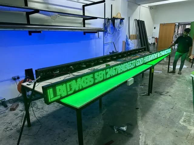 Custom RGB LED and P10 LED screen signages designed by signage and signboard company in malaysia