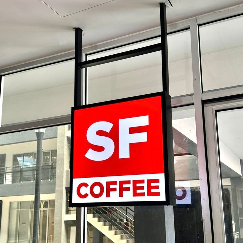 Coffee Shop Double Sided Hanging Lightbox