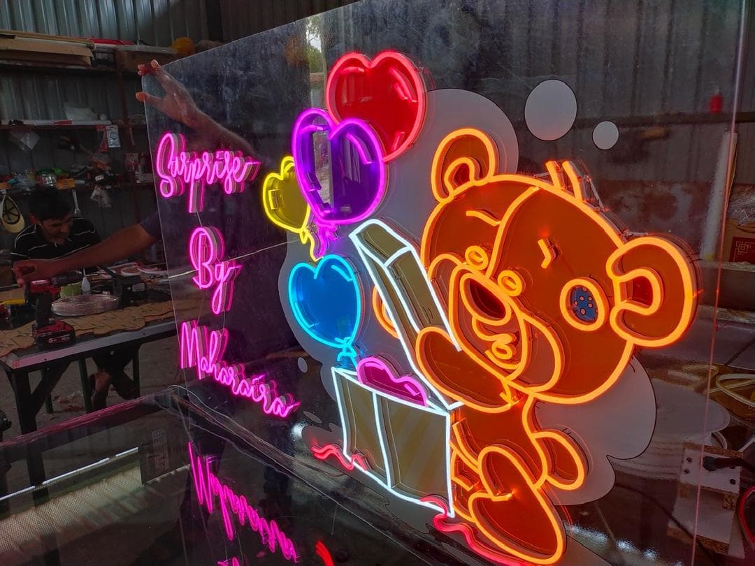 Sticker Background Led Neon Sign maker in Kaula Lampur Malaysia
