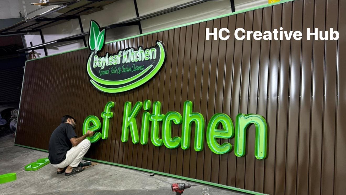 3D Neon Signboard for Bayleaf Kitchen