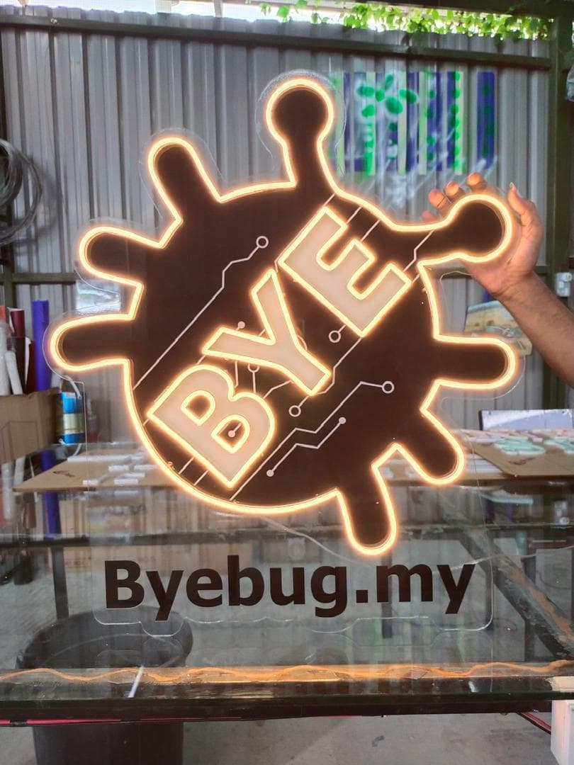 Sticker Background Led Neon Sign maker in Kaula Lampur Malaysia