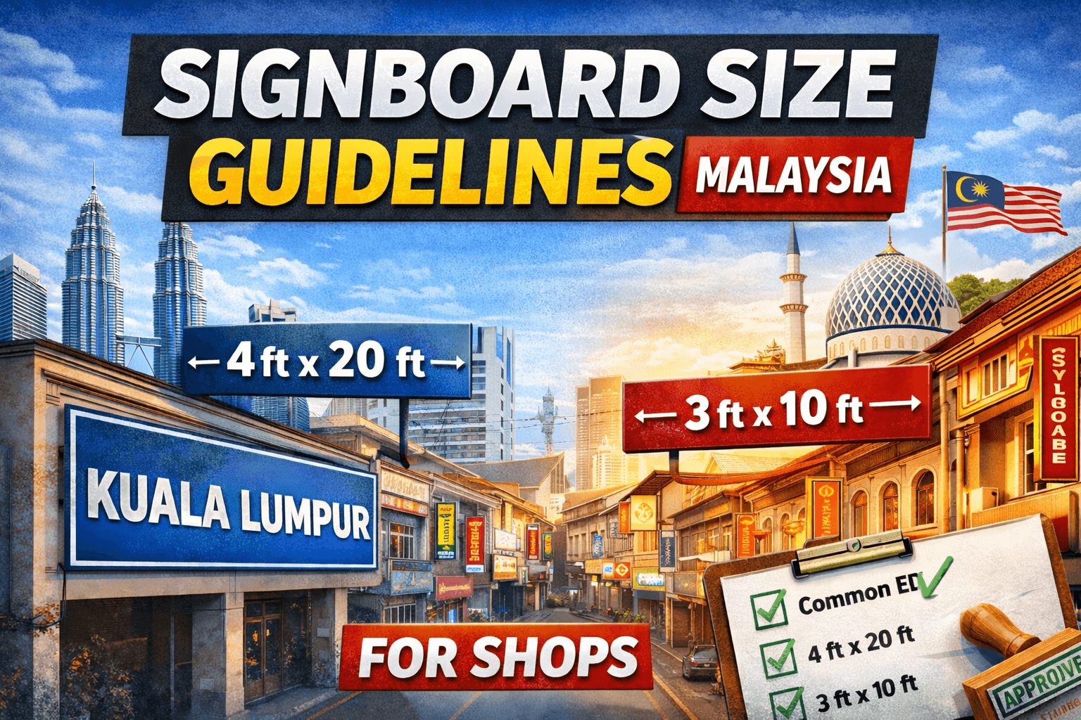 signboard size malaysia