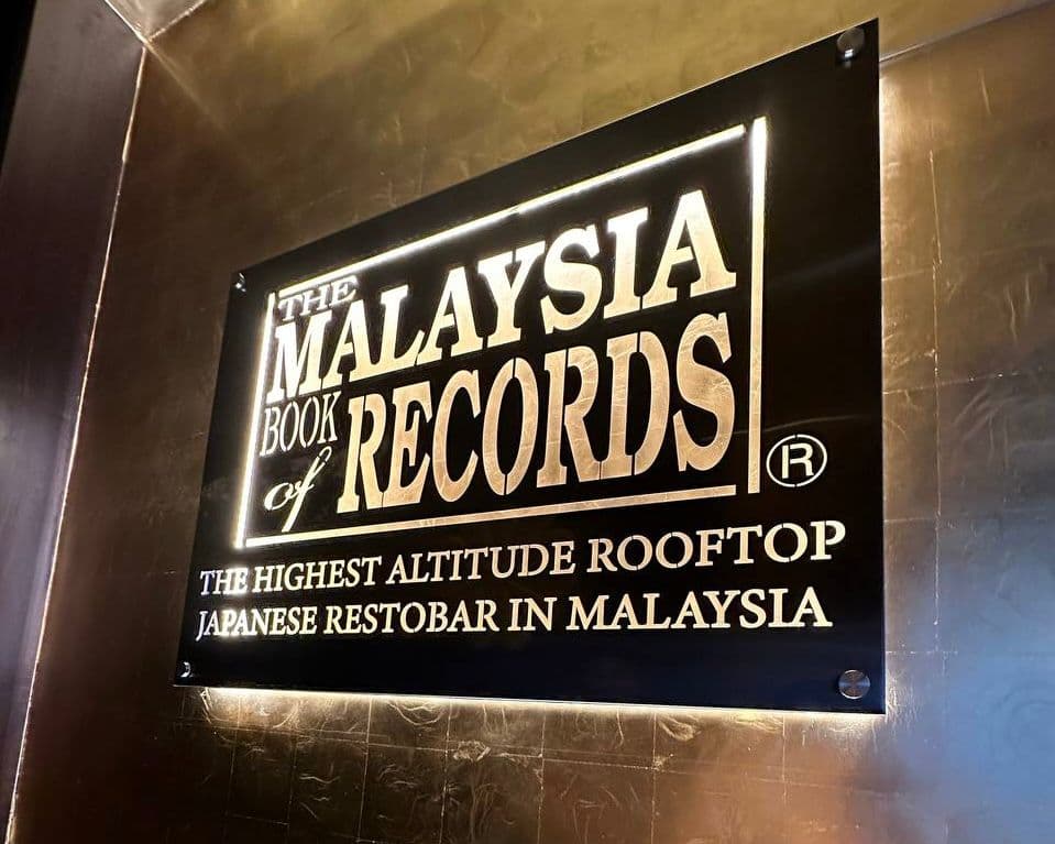 Malaysia Records Stainless Steel Plate 3D Backlit