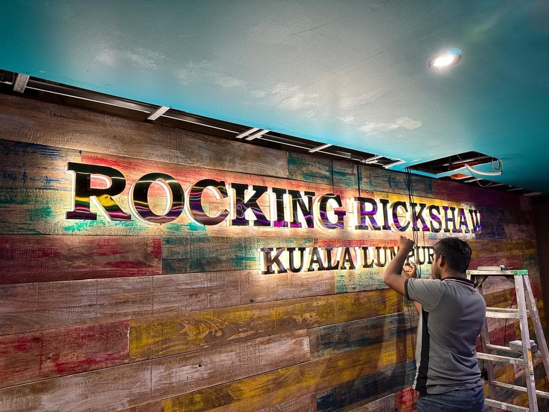 3D Backlit Signage Maker for indoor and outdoor in Kaula Lampur Selangor Malaysia