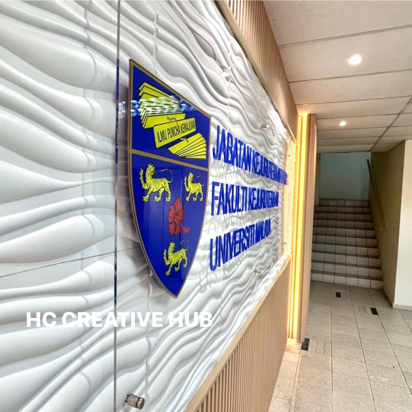 3D Acrylic Laser Cut Signage for University of Malaya