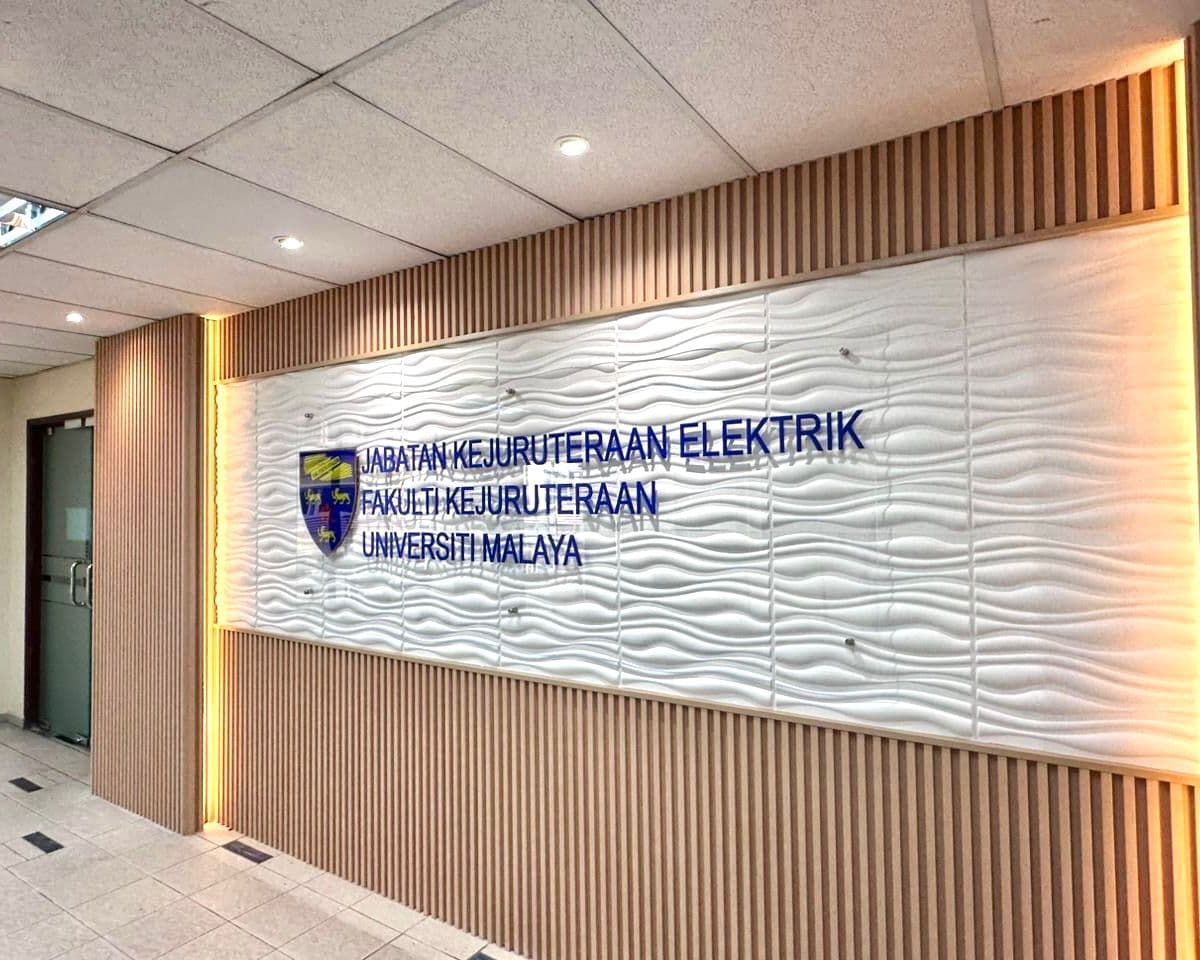 University Malaya Signage 3D Acrylic Non-Light