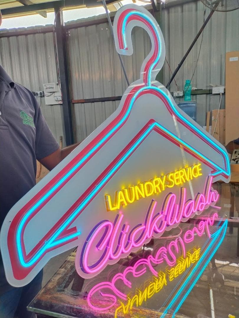 Sticker Background Led Neon Sign maker in Kaula Lampur Malaysia