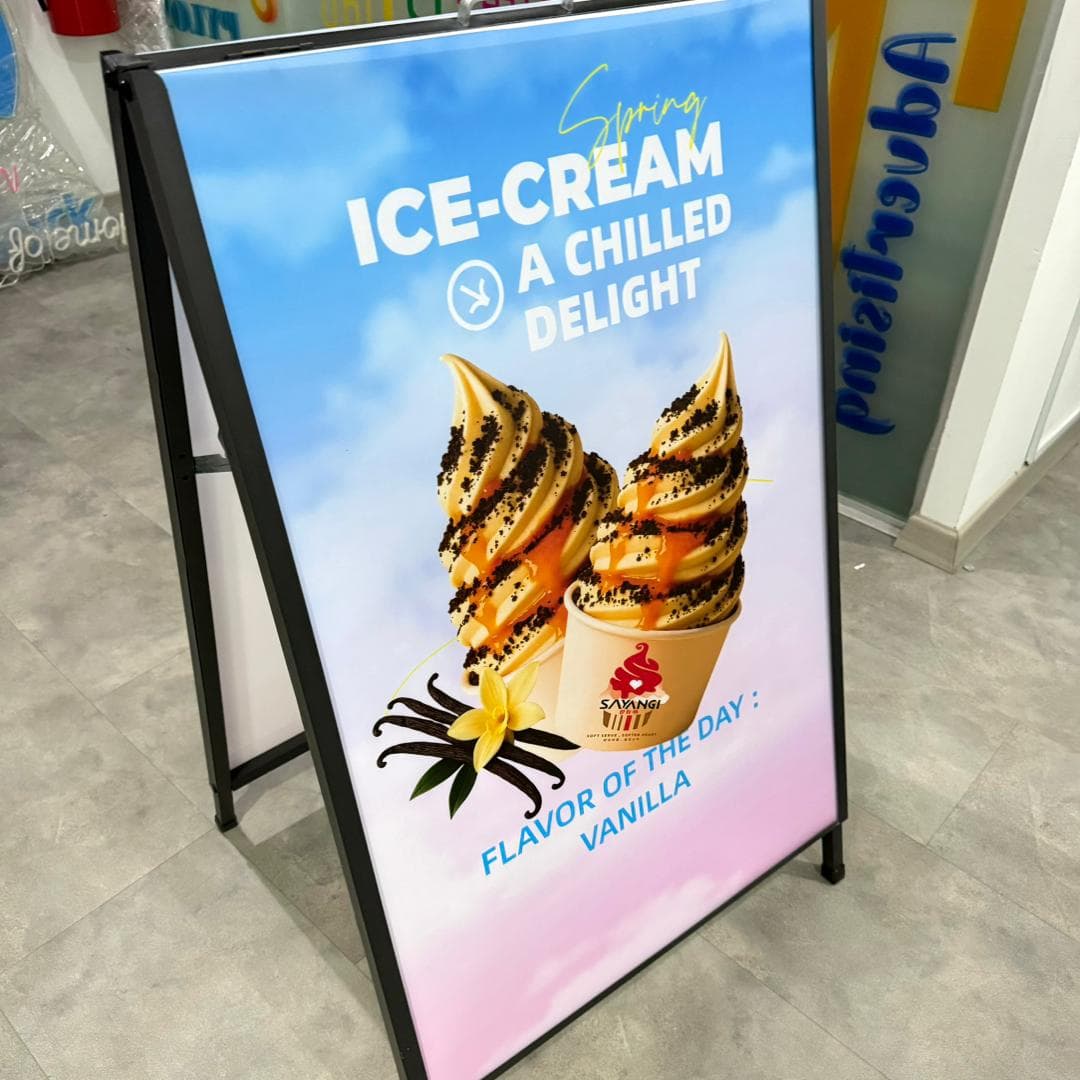 Ice Cream Stall Stand Type Sign