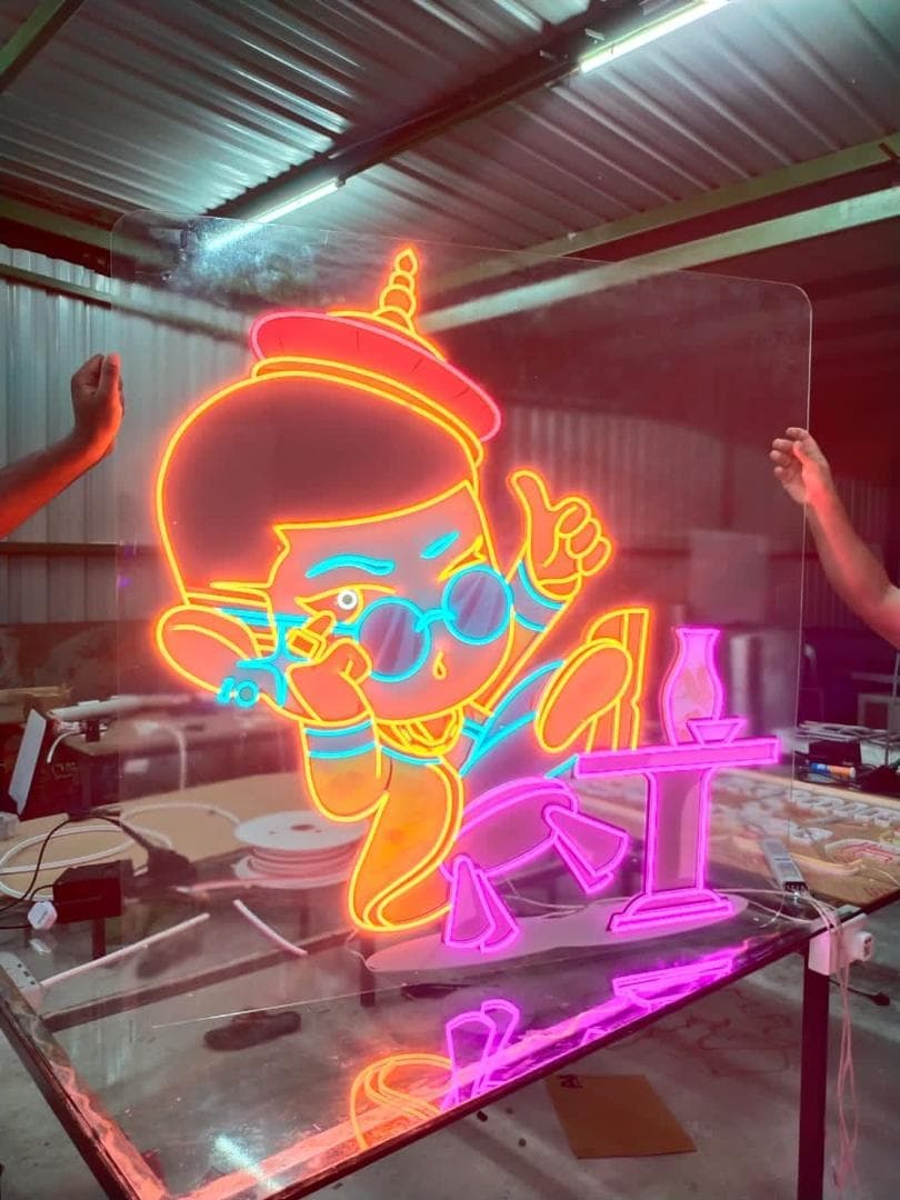 Sticker Background Led Neon Sign maker in Kaula Lampur Malaysia