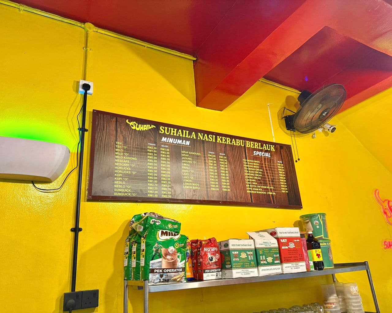 Nasi Kerabu Restaurant Drink Menu Sign