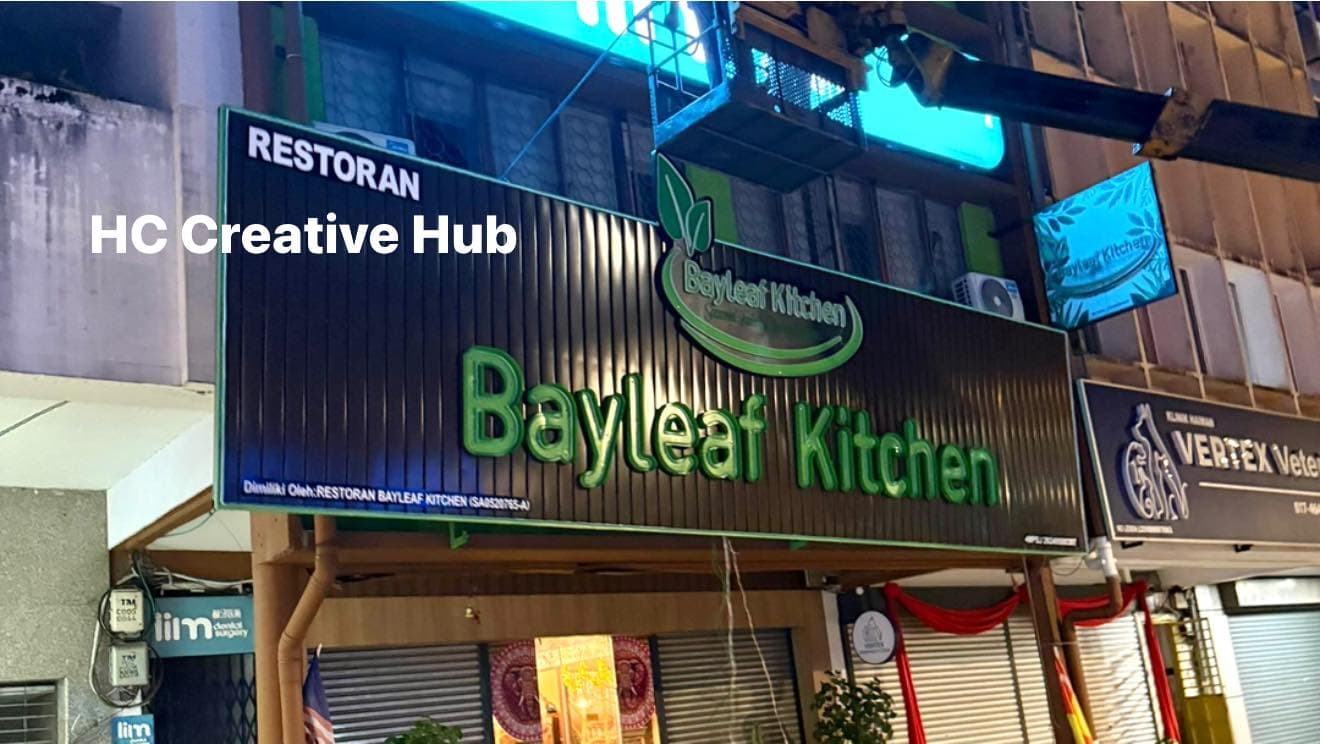 3D Neon Signboard for Bayleaf Kitchen