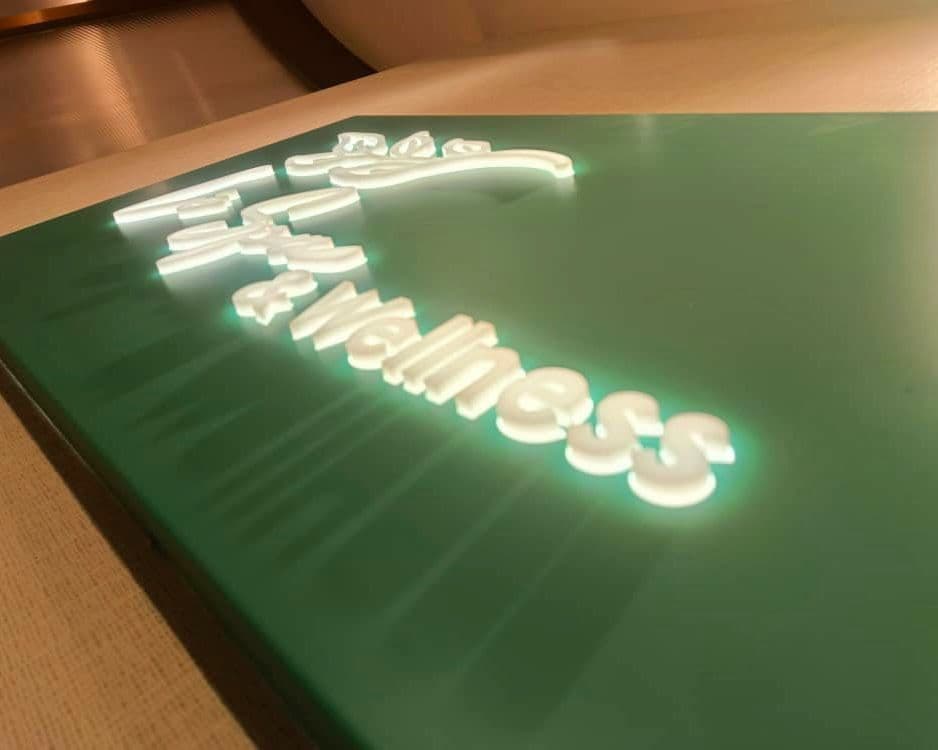 Wellness Lightbox Signage