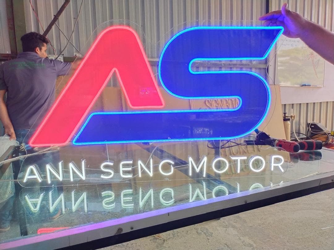 Sticker Background Led Neon Sign maker in Kaula Lampur Malaysia