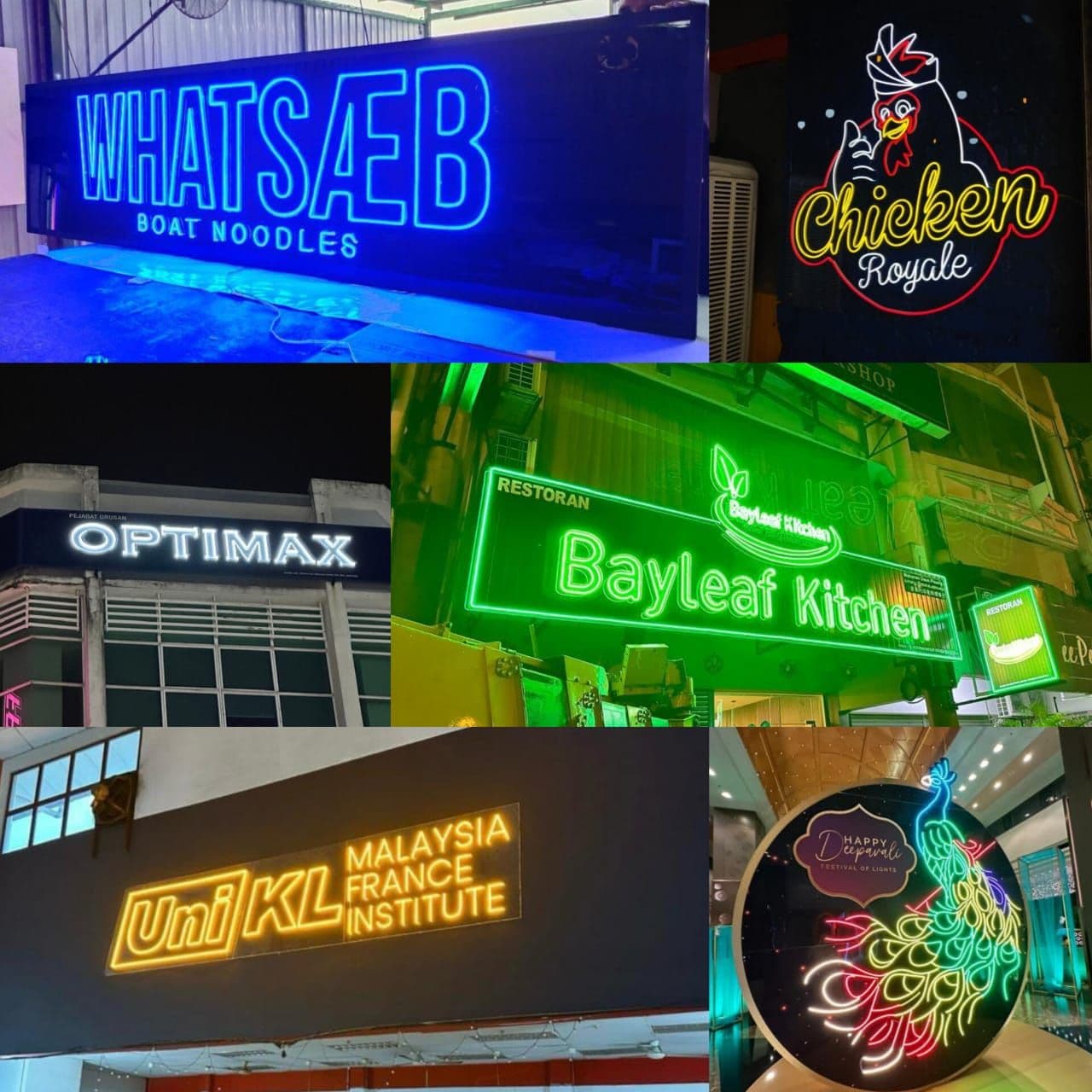 led neon, signboards, 3d signs, acrylic signs design by best signage and signboard manufacture company in kuala lumpur malaysia