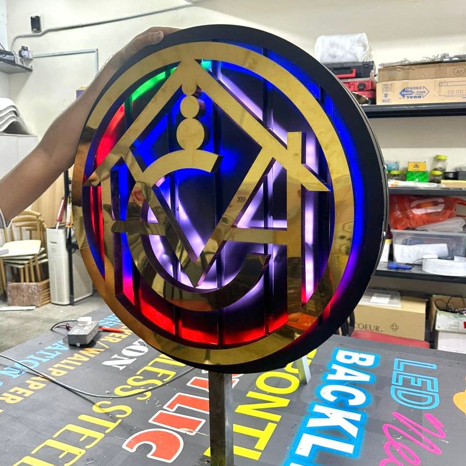 EV Logo Backlit RGB Sign