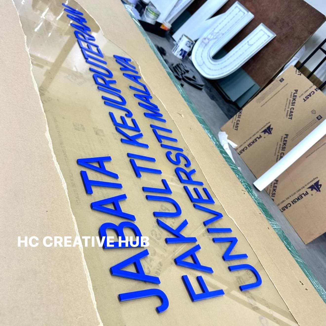 3D Acrylic Laser Cut Signage for University of Malaya