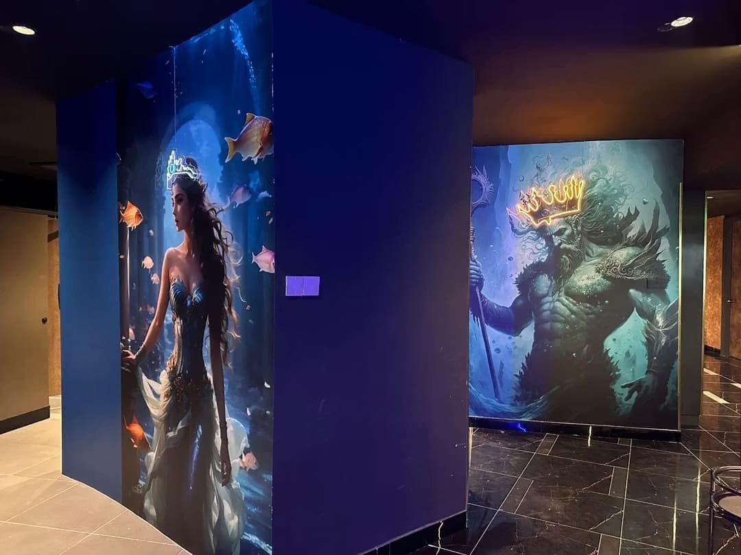 Toilet Information Wall Decoration With Light