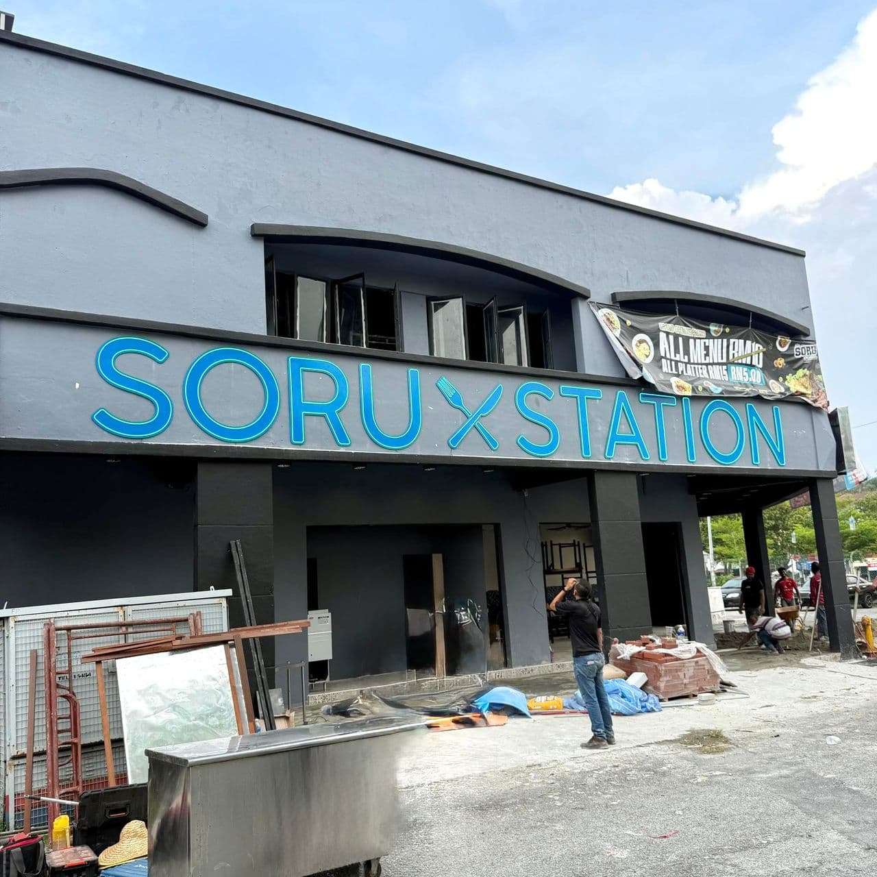 Station Cafe Outdoor Led Neon Sign