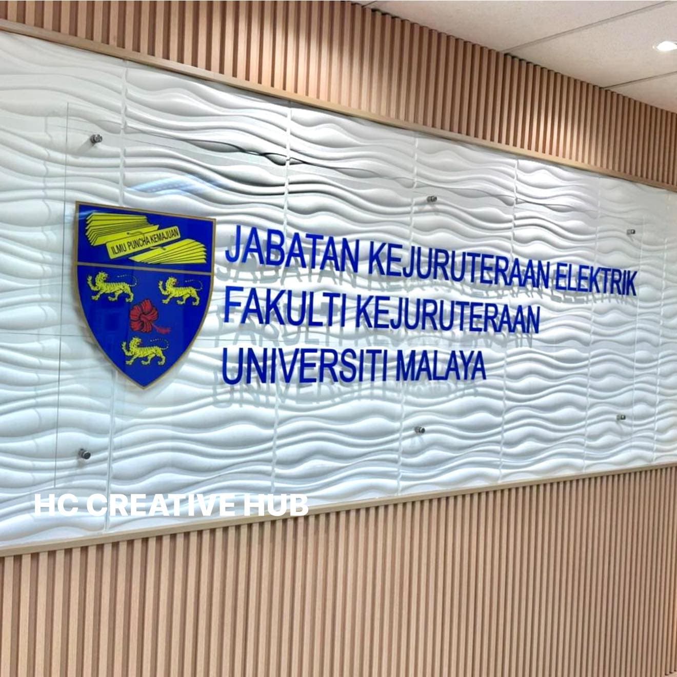 3D Acrylic Laser Cut Signage for University of Malaya