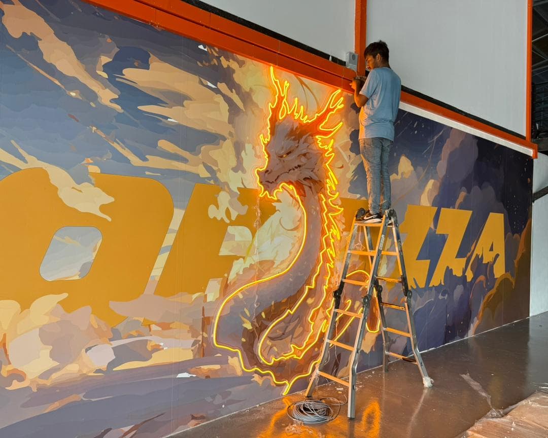 Sport Dragon Wall Decoration With Light