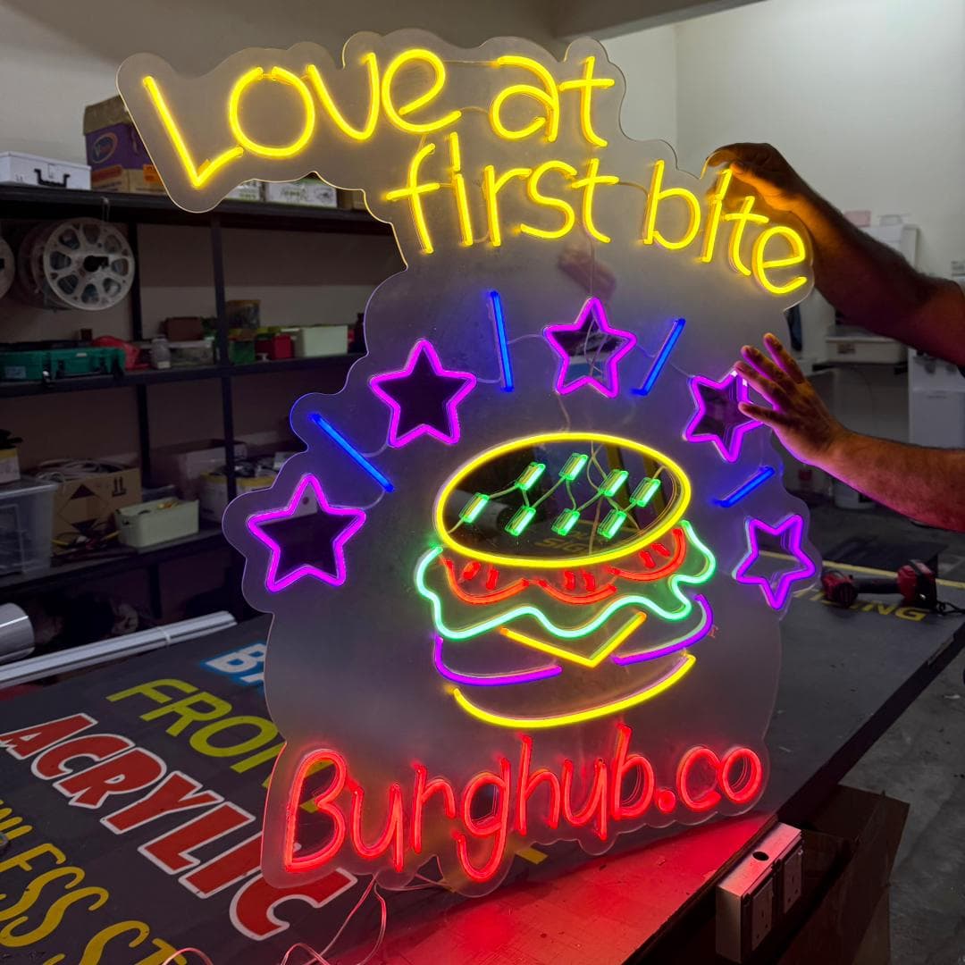 Burger Shop Colorful Led Neon Sign