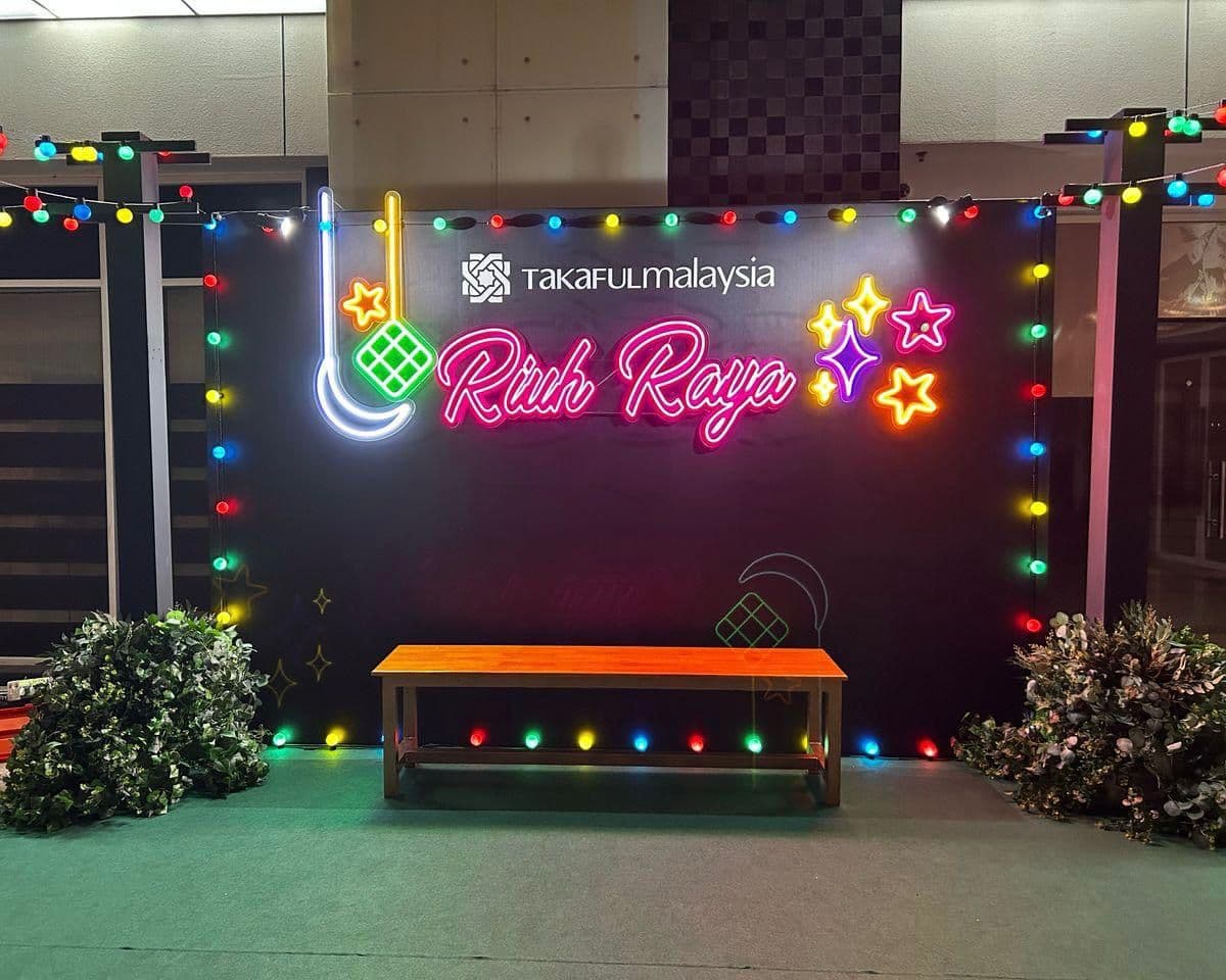 Hari Raya Wall Decoration With Light