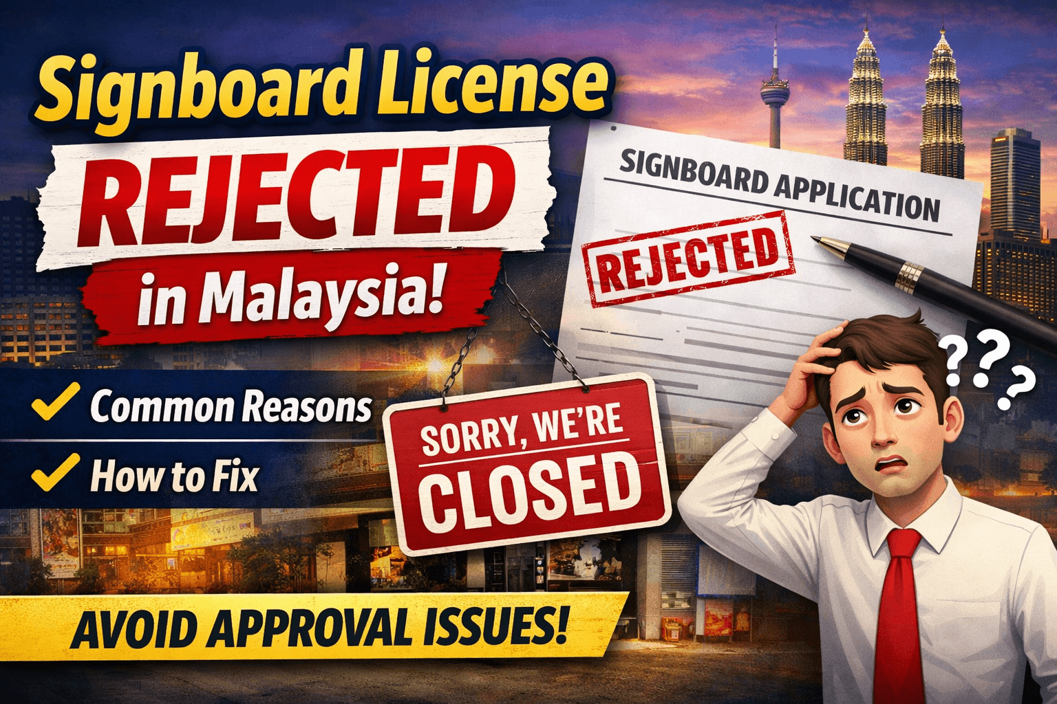 Signboard license rejected in Malaysia common reasons and how to fix approval issues KL Selangor guide