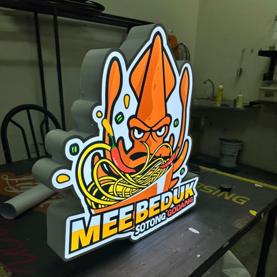 Sotong Food Stall Lighbox Sign