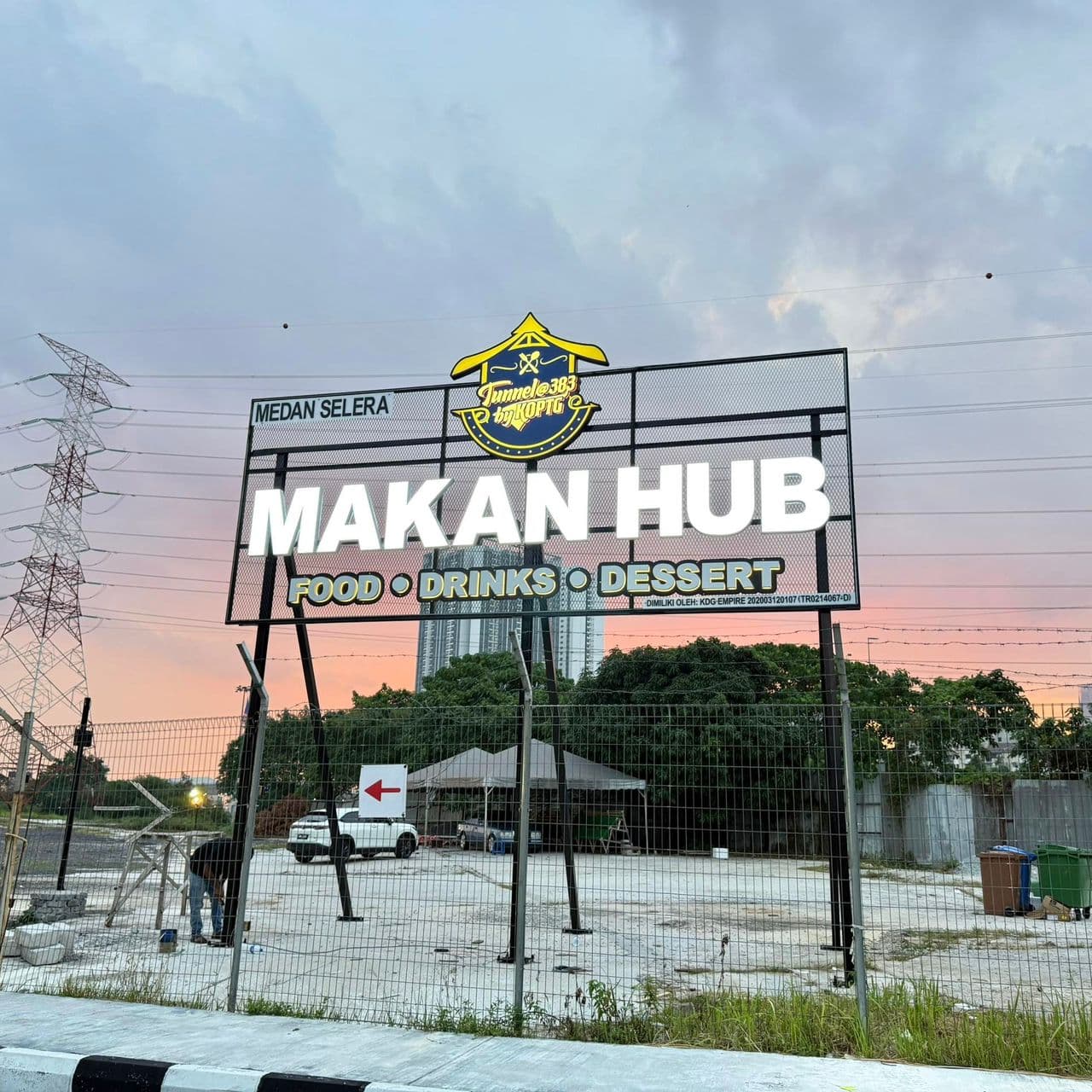Makan Hub Food Court Giant Sign