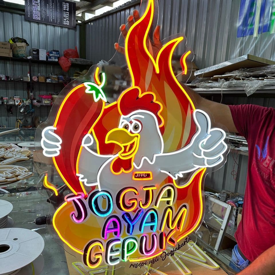 Ayam Gepuk Logo Led Neon Sign